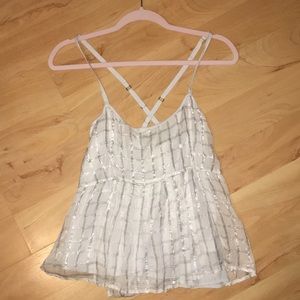Light gray baby doll top
